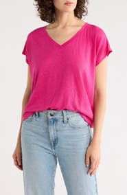 Eileen Fisher V-Neck Organic Linen T-Shirt
