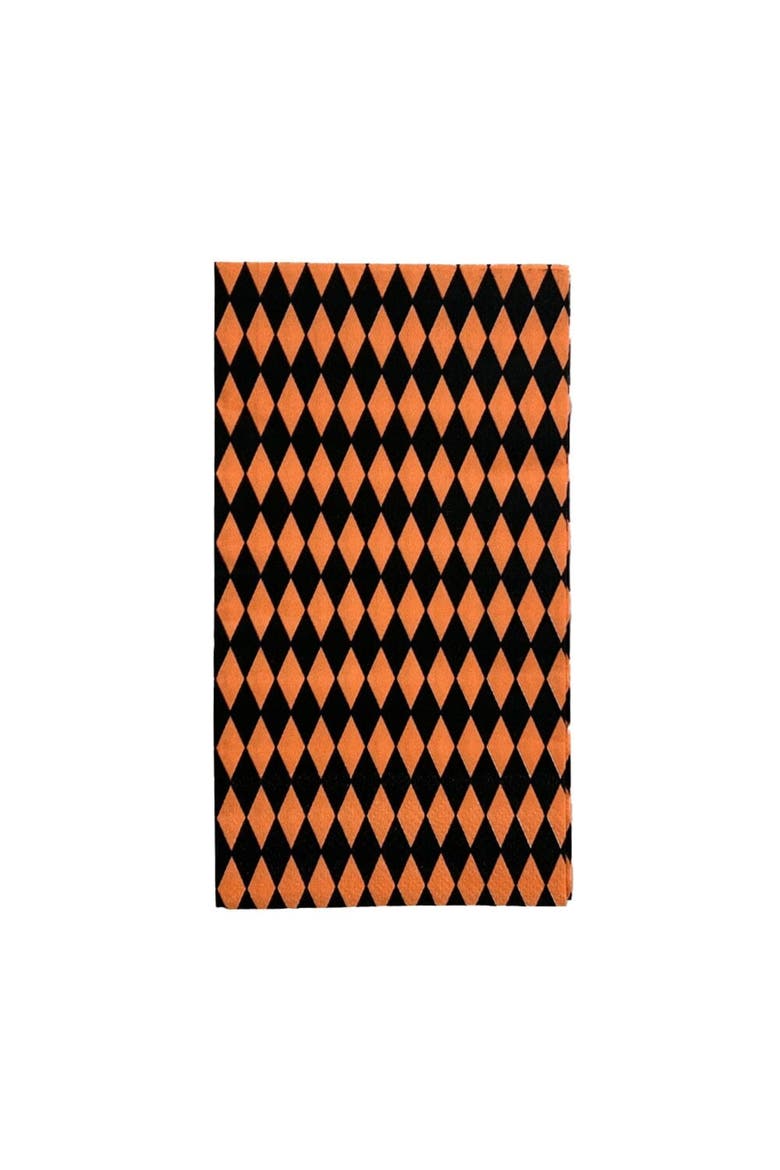 Checkered Halloween Guest Napkins, Main, color, Harlequin Check Style