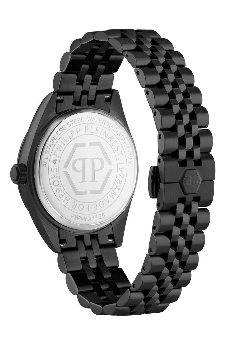 PHILIPP PLEIN Date Superlative Two-Tone Bracelet Watch, 41mm, Alternate, color, Ip Black