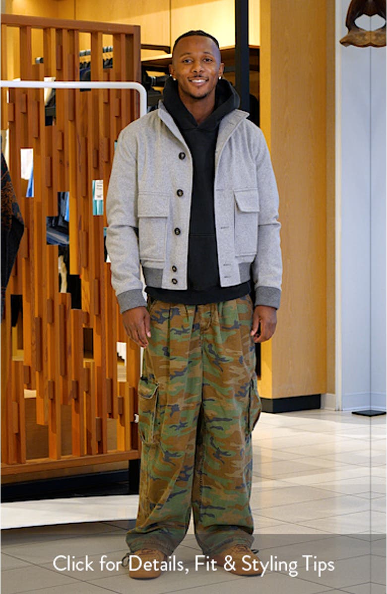 Charly Wool & Cashmere Melton Button-Up Jacket, sales video thumbnail