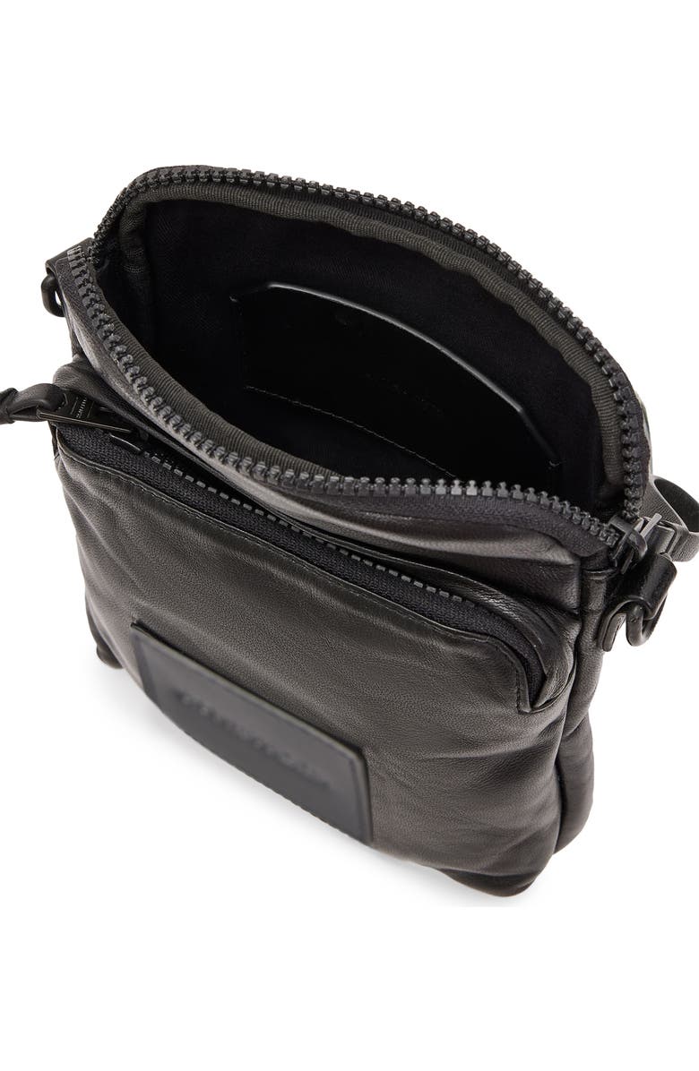 AllSaints Falcon Leather North/South Crossbody Pouch, Alternate, color,