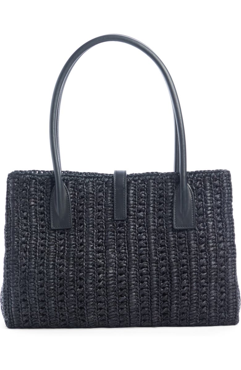 Saint Laurent Panier Raffia Tote, Alternate, color,