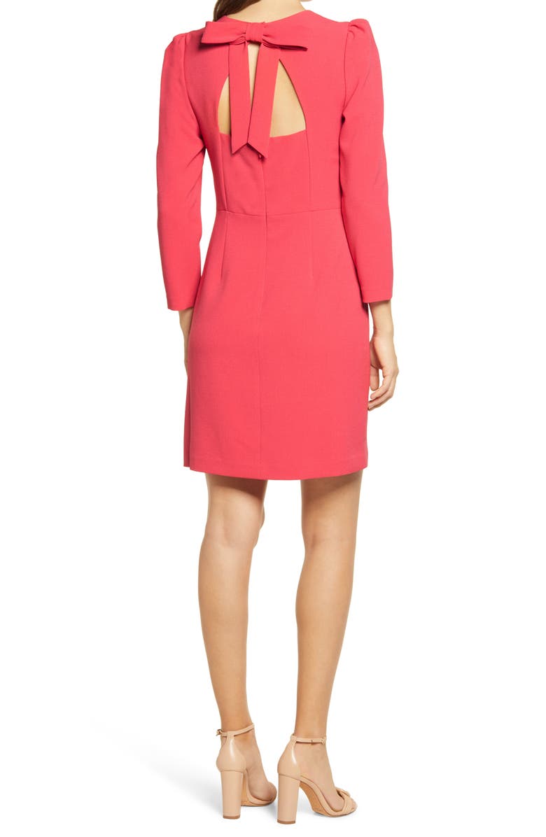 Eliza J Long Sleeeve Bow Back Party Dress, Alternate, color, 