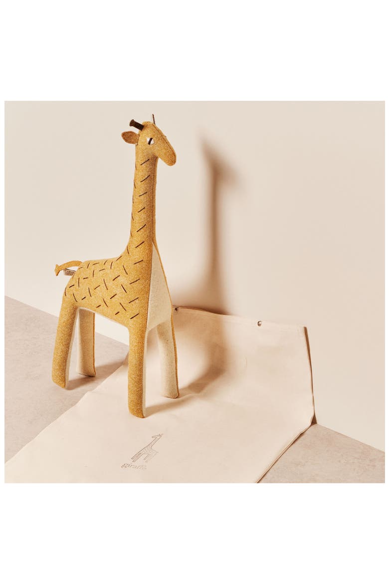 x Carapau Ziffa the Nubian Giraffe Wool Plush Toy, Alternate, color, BROWN