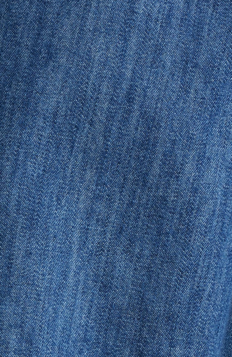 Caslon<sup>®</sup> Ruffle Chambray Top, Alternate, color, Dark Wash