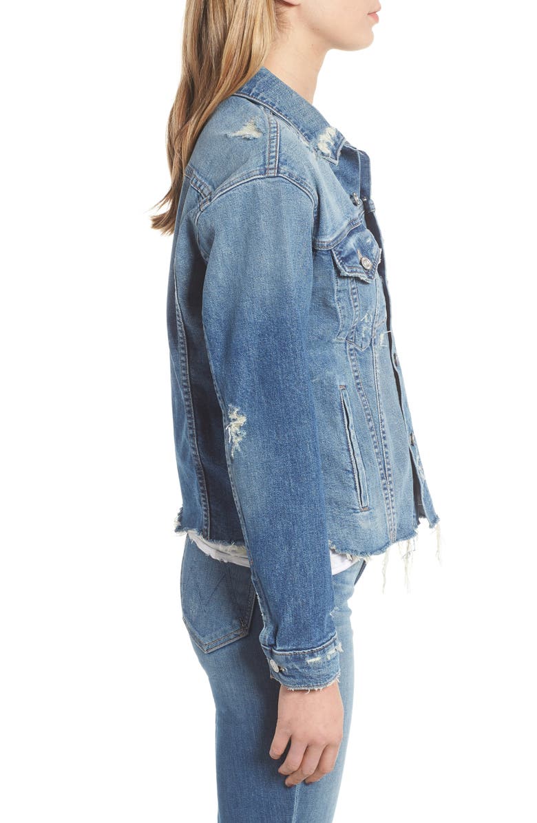 MOTHER The Cut Denim Jacket, Alternate, color, Better When Its Wrong