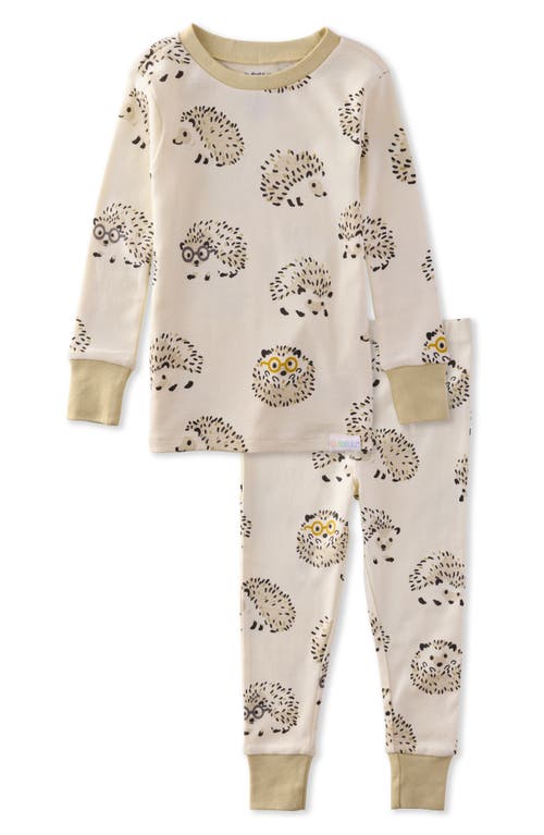 Butterblu Kids' Zen Print Fitted Organic Cotton Two-piece Pajamas In Animal Print