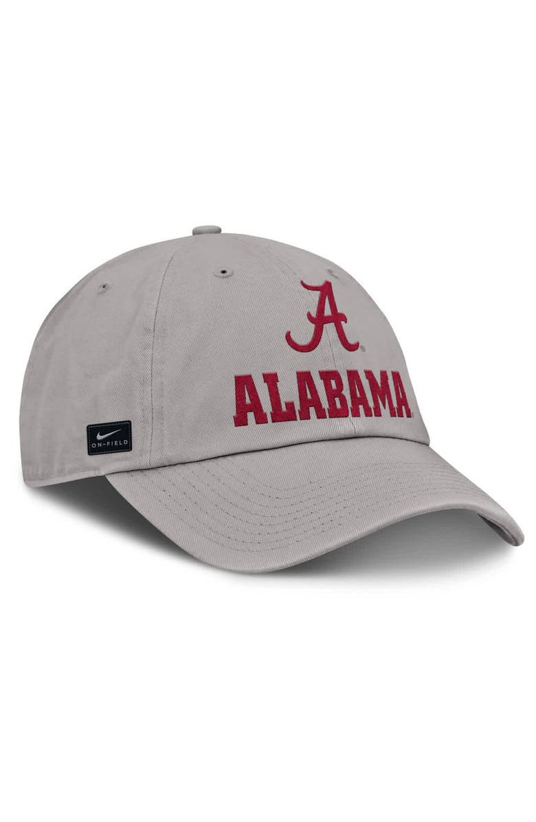 Nike Men's Nike Gray Alabama Crimson Tide 2025 Sideline Club Adjustable Hat, Alternate, color, 