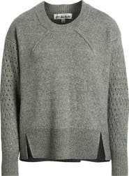 CITY BLUES Open Stitch Sleeve Sweater