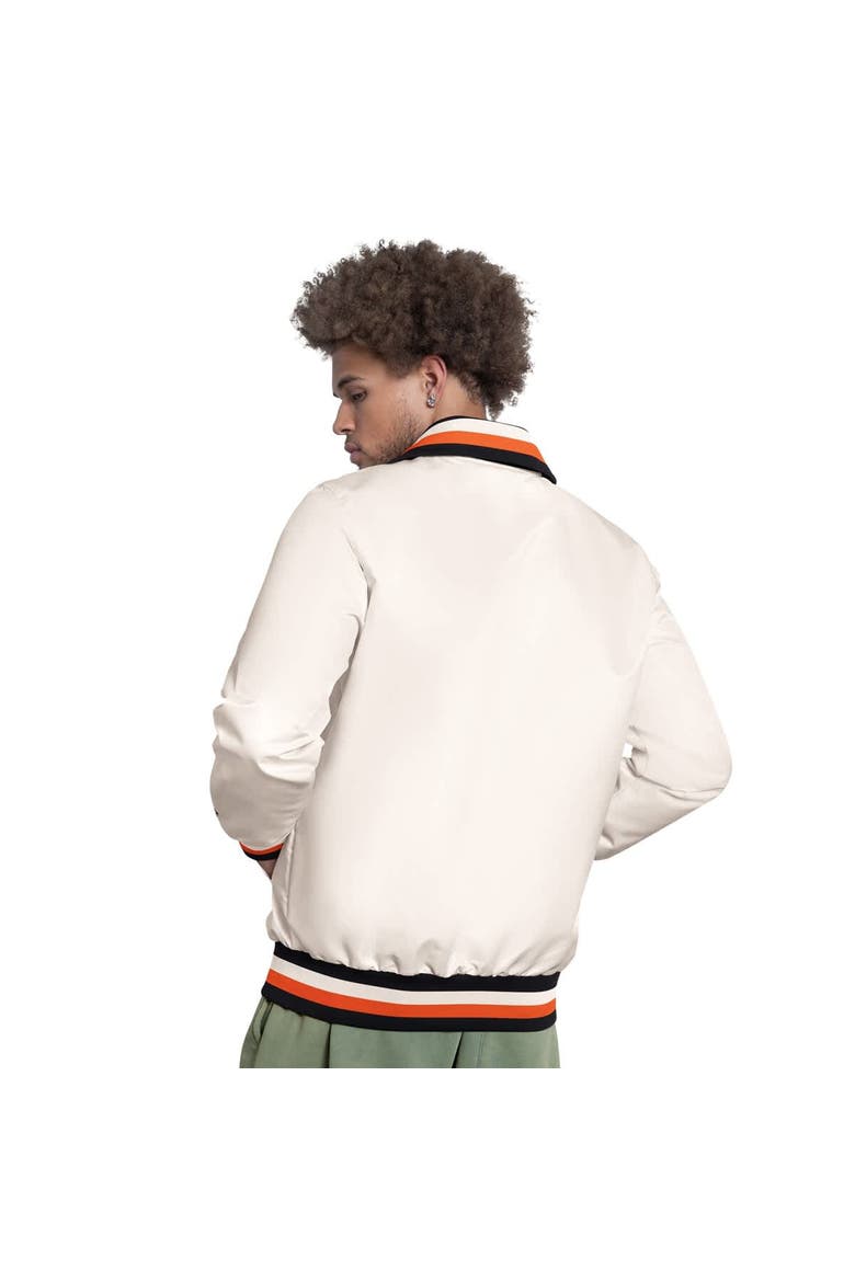 Men's Starter White San Francisco Giants The Captain Cooperstown Logo Full-Zip Varsity Jacket, Alternate, color, White