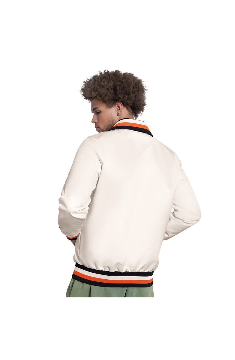 STARTER Men's Starter White San Francisco Giants The Captain Cooperstown Logo Full-Zip Varsity Jacket, Alternate, color, White