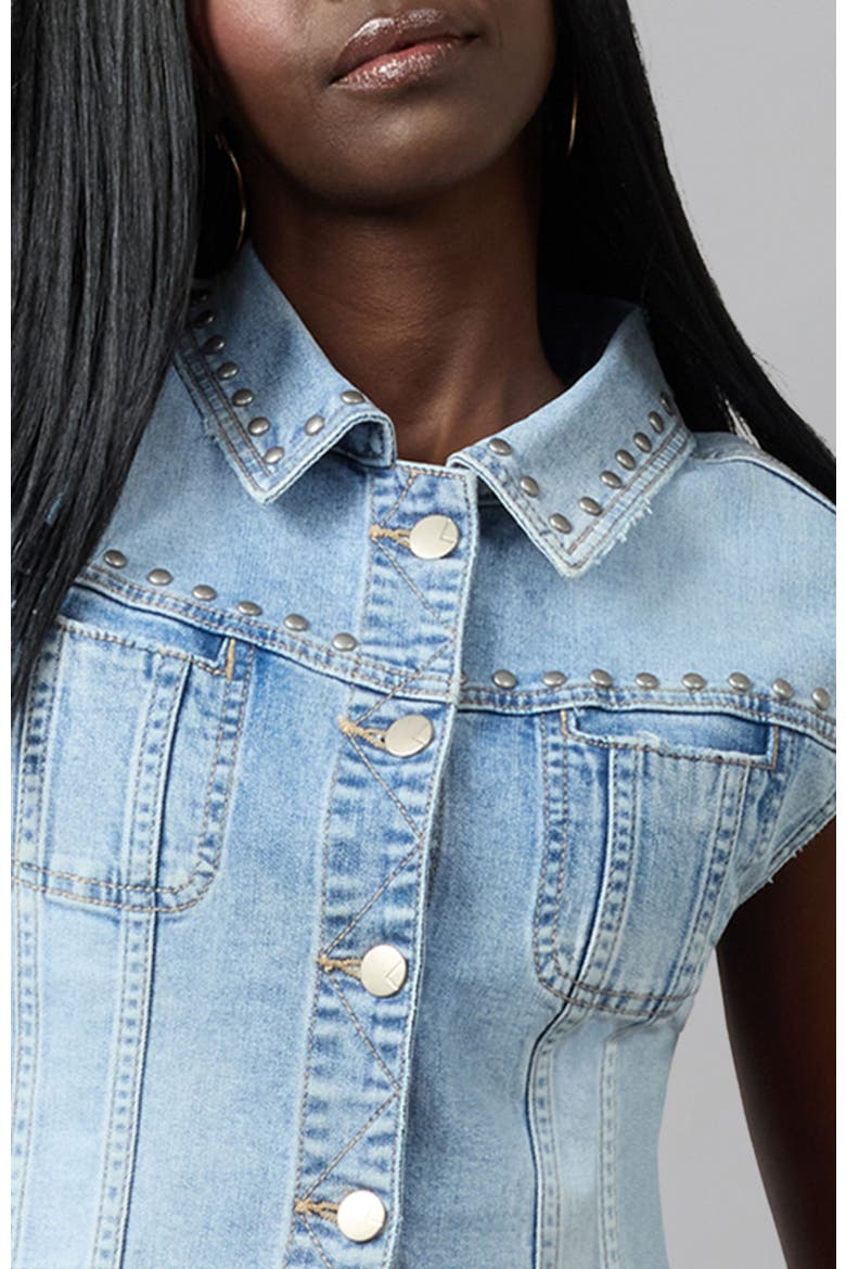 Gabbie Cropped Denim Vest, Alternate, color, STUDDEN WHIMSY BLUE