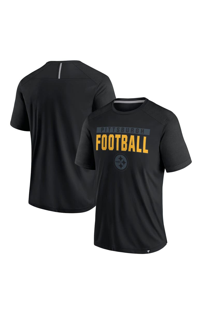 FANATICS Men's Fanatics Black Pittsburgh Steelers Defender Blackout T-Shirt, Main, color, Black