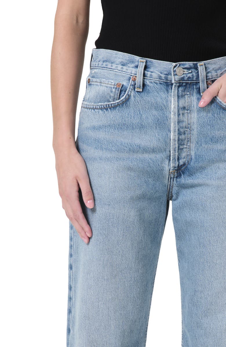 AGOLDE Kelly High Waist Relaxed Straight Leg Jeans, Alternate, color, Harmonic