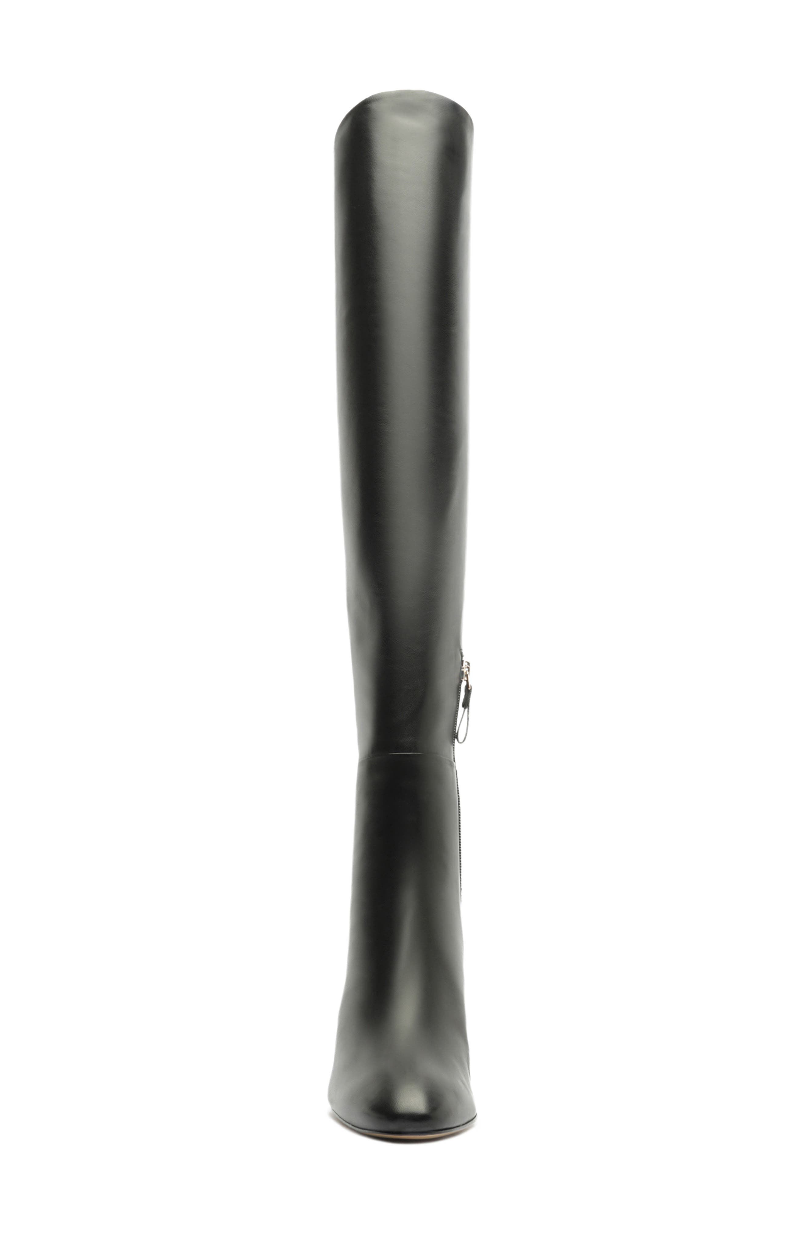 Anna Slouch Knee High Leather Boot, Alternate, color, BLACK