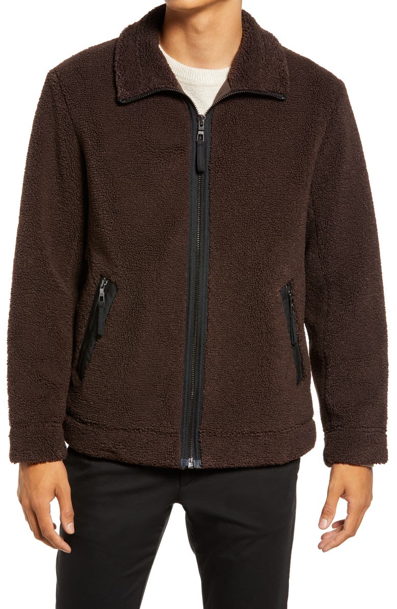 Club Monaco High Pile Fleece Jacket, Alternate, color, 