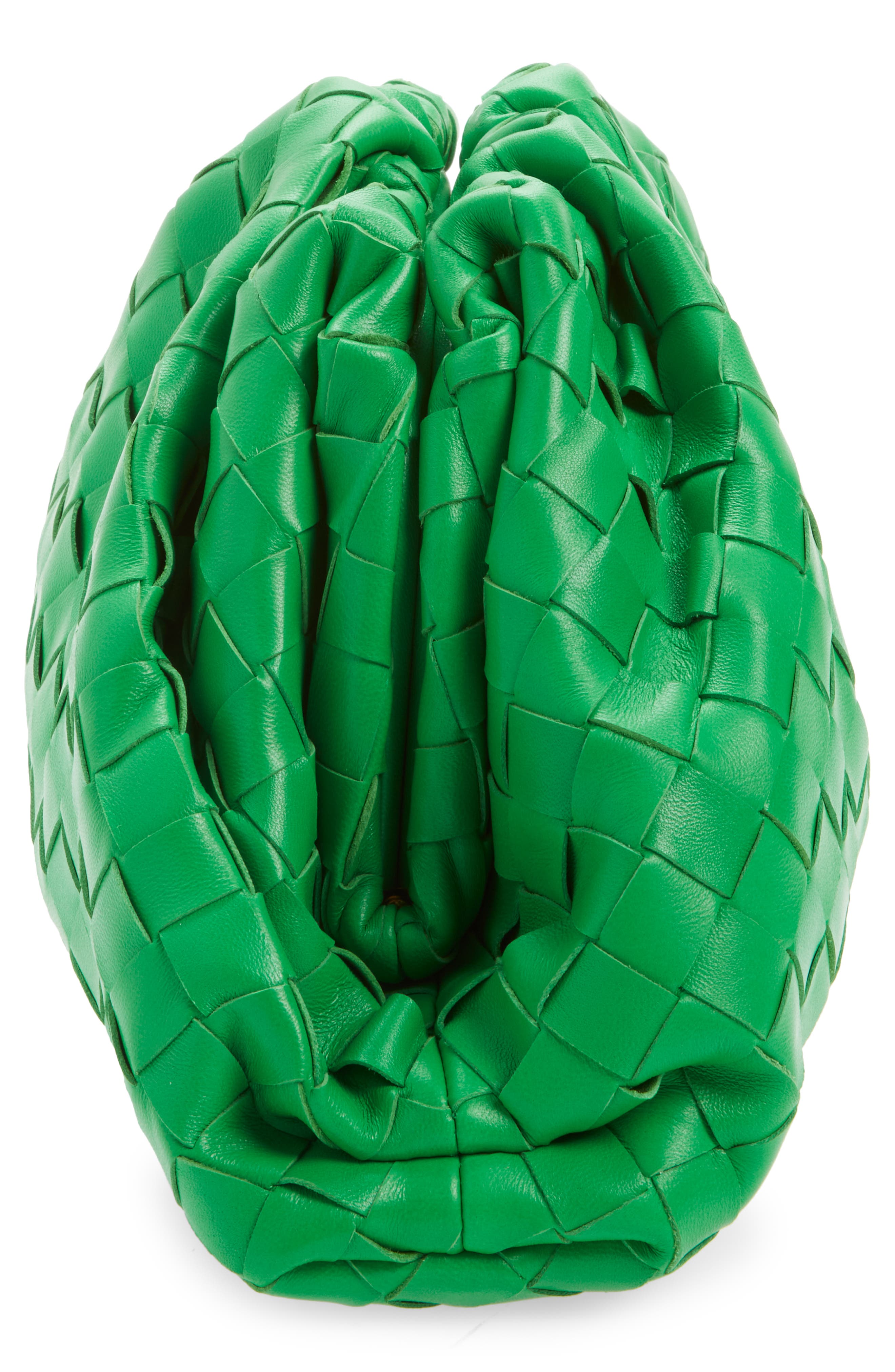 Bottega Veneta Teen Jodie Intrecciato Leather Pouch, Alternate, color, Parakeet-Gold