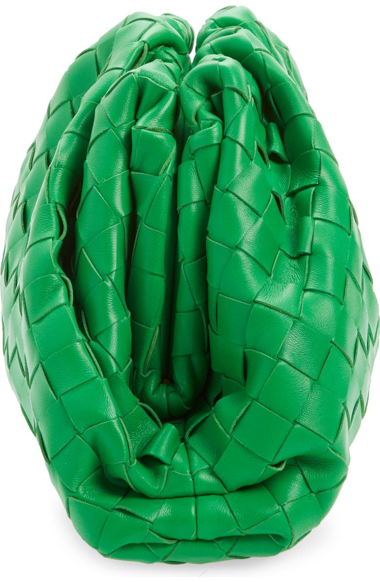 Bottega Veneta Teen Jodie Intrecciato Leather Pouch, Alternate, color, Parakeet-Gold