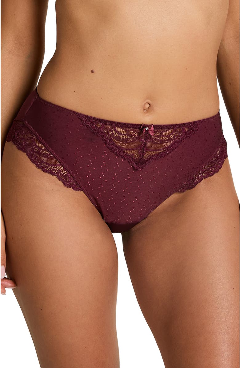 Hunkemöller Sophie High Knickers, Main, color, Red