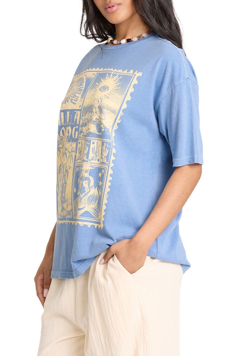 Across Skies Graphic Oversized T-shirt, Alternate, color, BLUE HORIZON