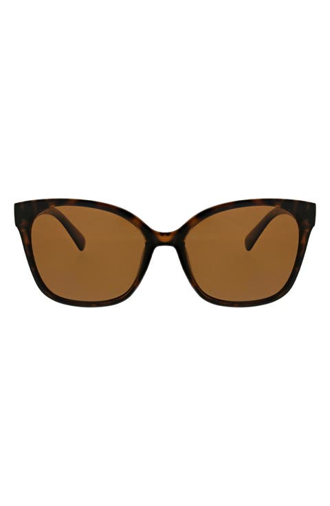 Modern 54mm Square Butterfly Polarized Sunglasses