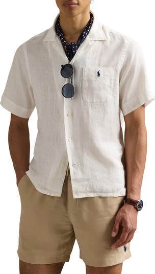 トップス Ralph Lauren linen shirt White 15006648_25233767_600.jpg