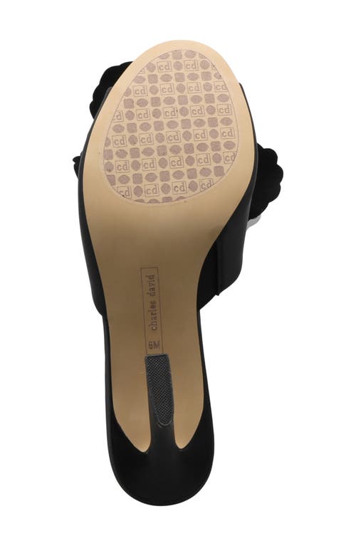 Charles David Kimberly Peep Toe Slide Sandal In Black