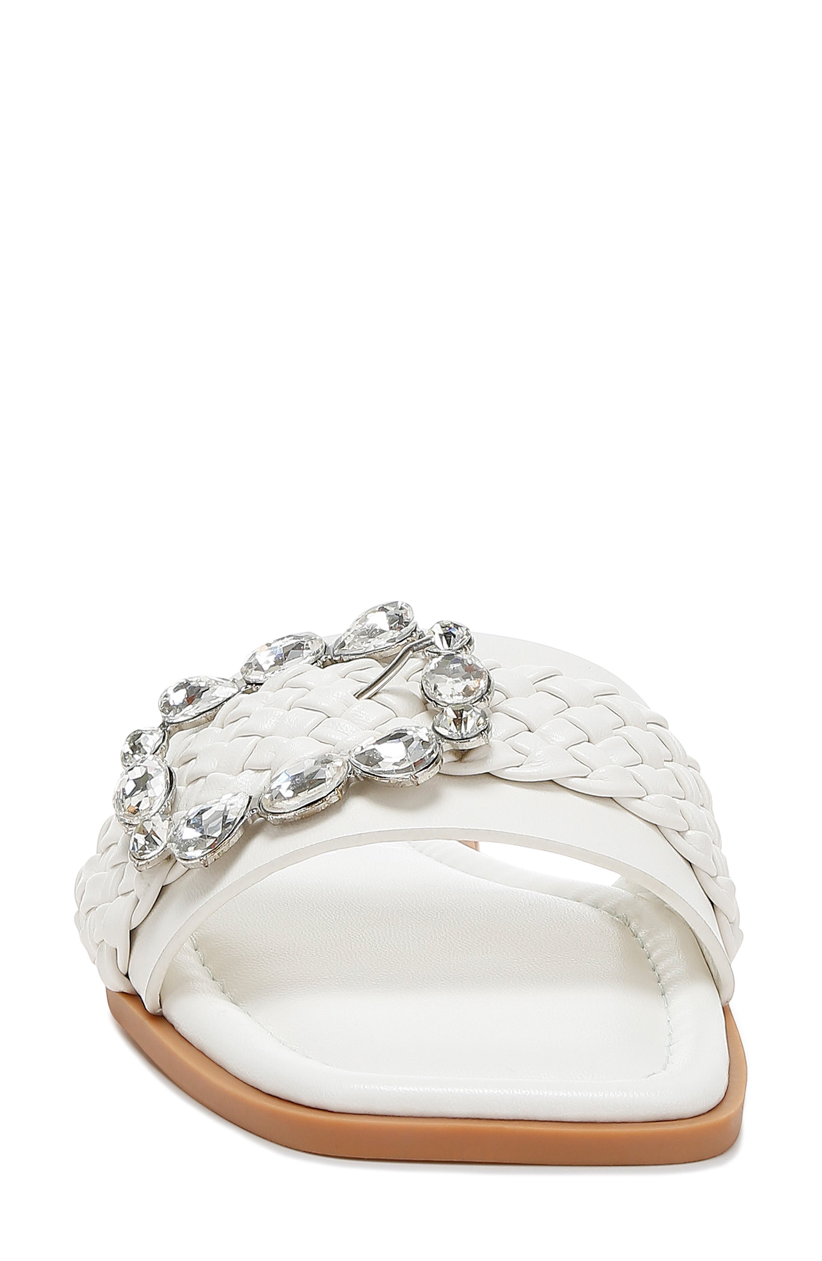 Hazbin Slide Sandal, Alternate, color, WHITE