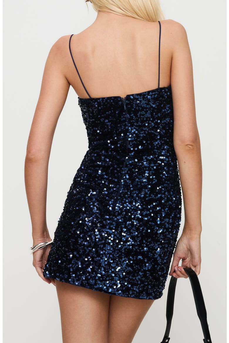 Layney Sequin Embellished Minidress, Alternate, color, NAVY