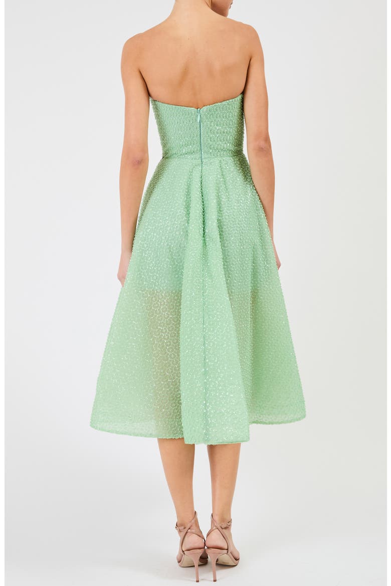 lyla midi dress free people Lyla Beaded Strapless Fit & Flare Midi Dress (Women)