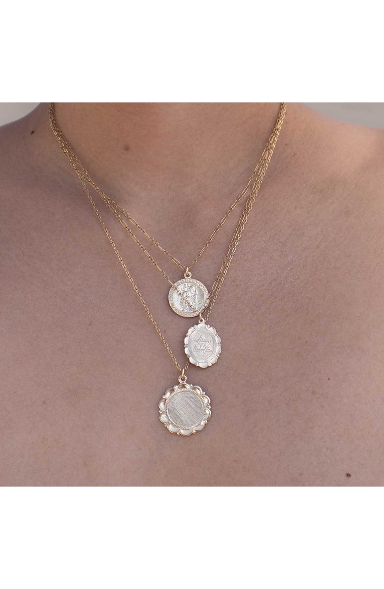 Outofoffice Star Of David Gold Charm Necklace, Alternate, color, Gold