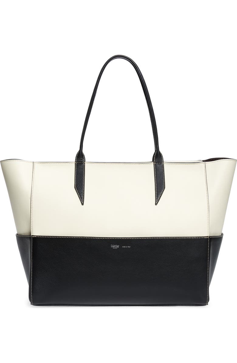 Métier London Small Incognito Cabas Leather Tote, Main, color,