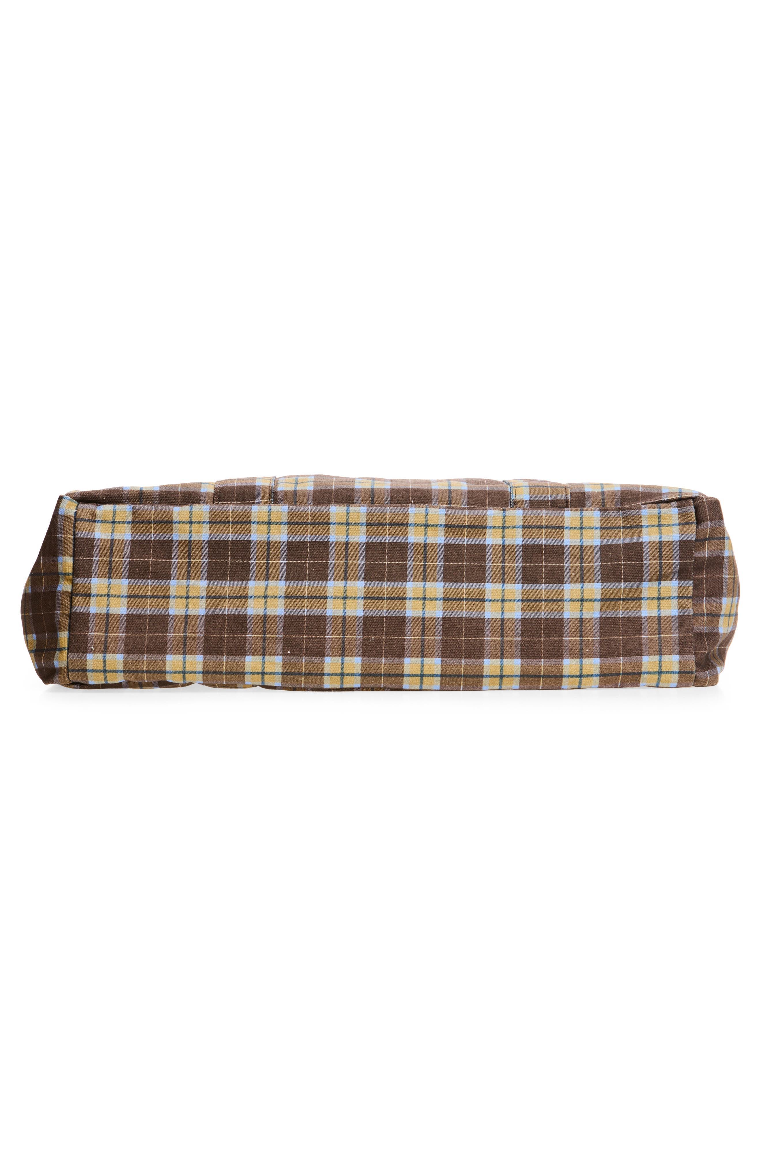 Check Tote Bag, Alternate, color, BROWN MULTI