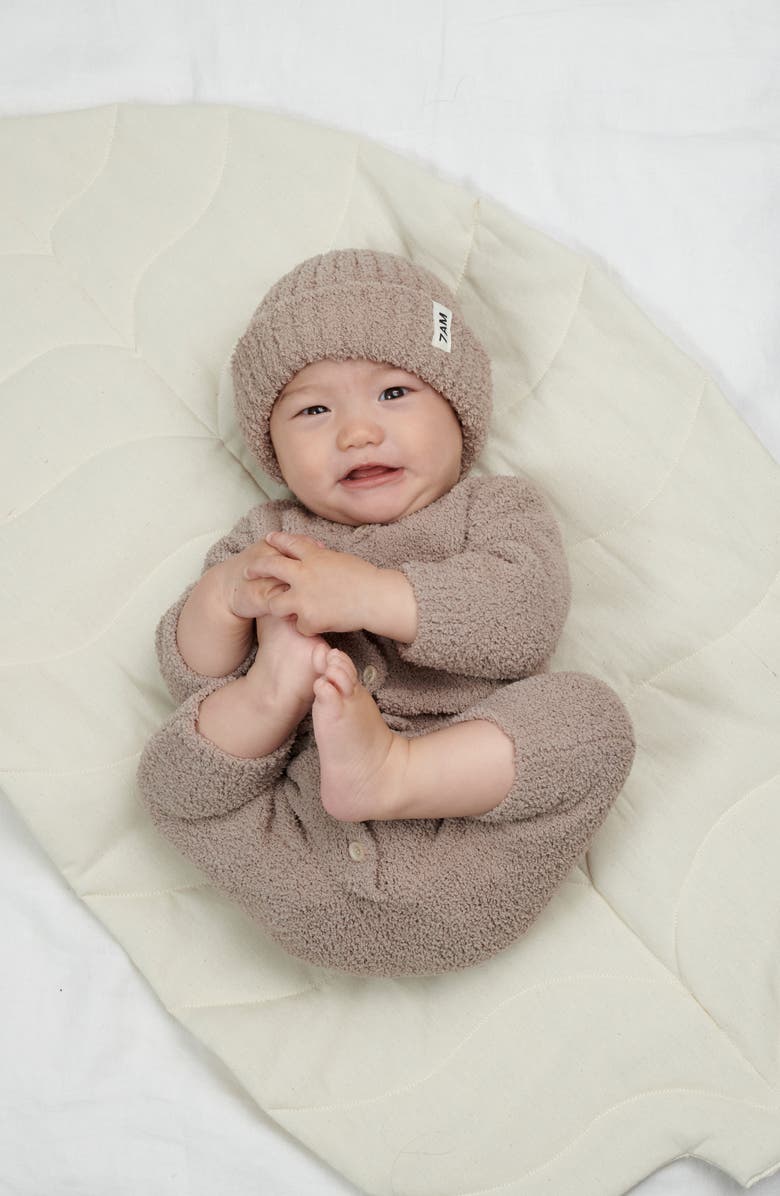 7 A.M. Enfant Kids' Fuzzy Beanie, Alternate, color, Taupe