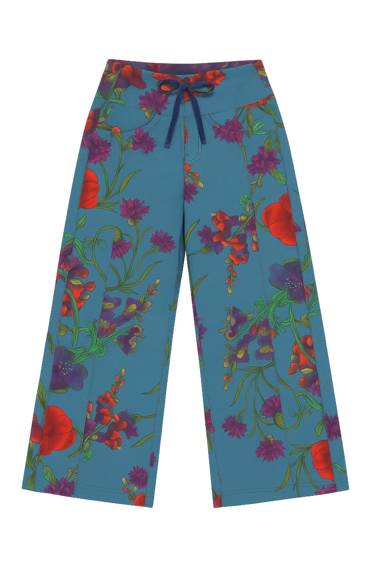 selected Pastel blue floral vine