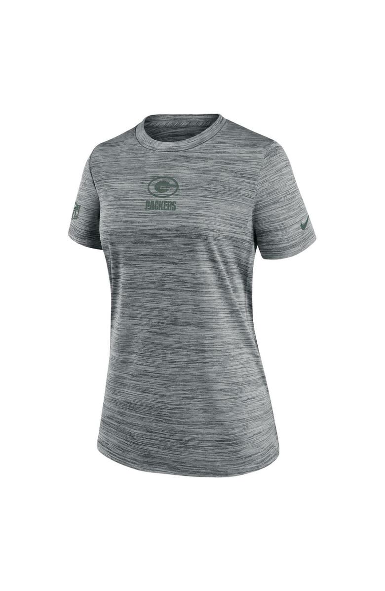 Nike Women's Nike Gray Green Bay Packers Sideline Velocity Performance T-Shirt, Alternate, color, Gray