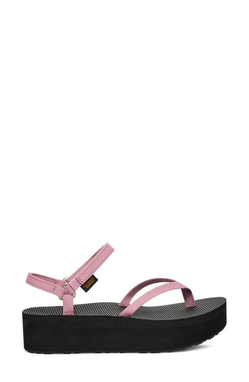 Teva Flatform Slim Sandals In Lilas/black