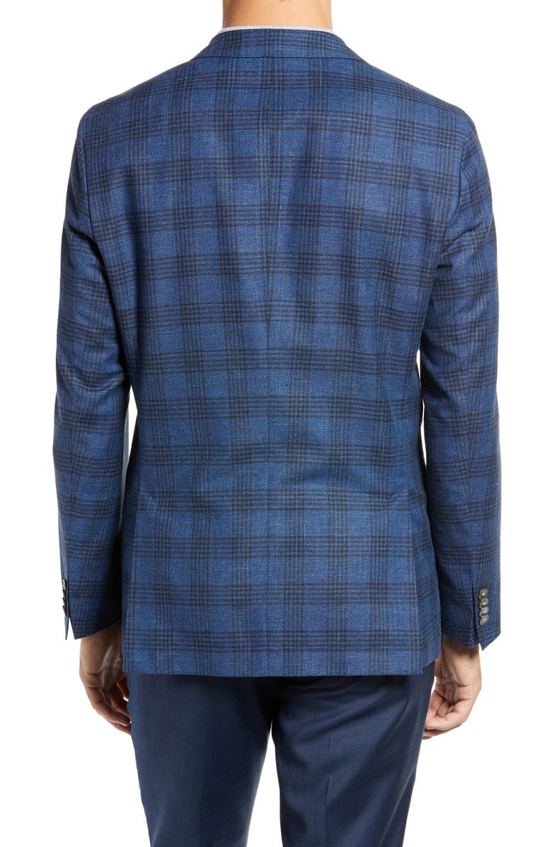 BOSS Hartley Classic Fit Plaid Wool Blend Sport Coat, Alternate, color,