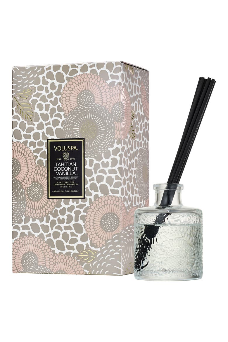 Tahitian Coconut Vanilla Reed Diffuser, Main, color, TAHITIAN COCONUT VANILLA