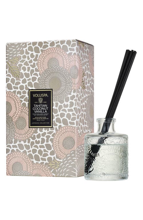 Voluspa Tahitian Coconut Vanilla Reed Diffuser In Transparent