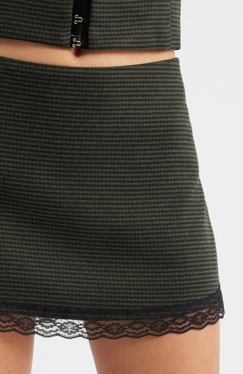 Bella Venice The Lucille Houndstooth Miniskirt In Green