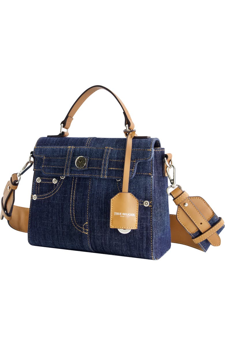 True Religion Jean Pocket Mini Flap, Alternate, color, Dark Navy