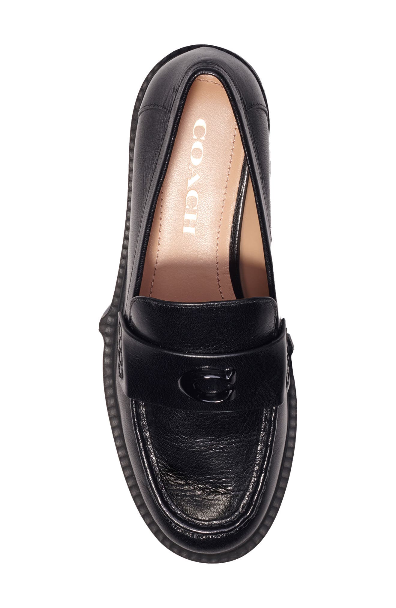COACH Leah Platform Loafer, Alternate, color, Black