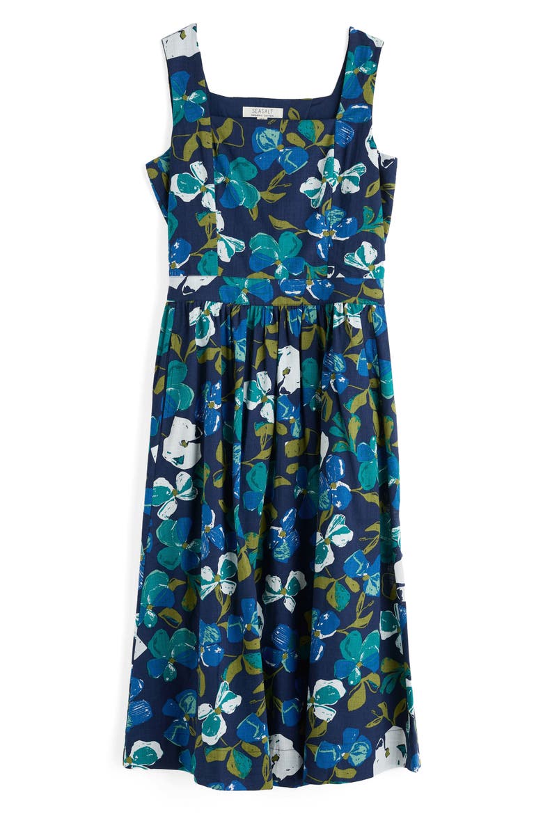Shearwater Organic Cotton Midi Sundress, Alternate, color, LAMORNA BLOOM MARITIME