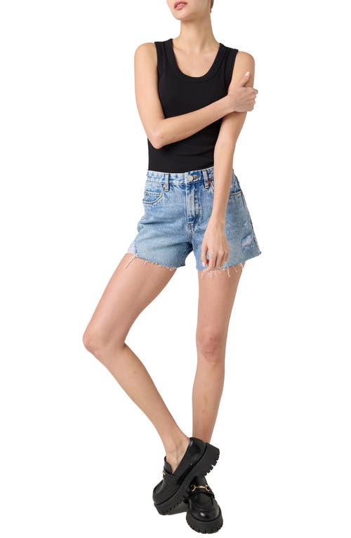 BLANKNYC BLANKNYC THE BARROW RAW HEM CUTOFF DENIM SHORTS