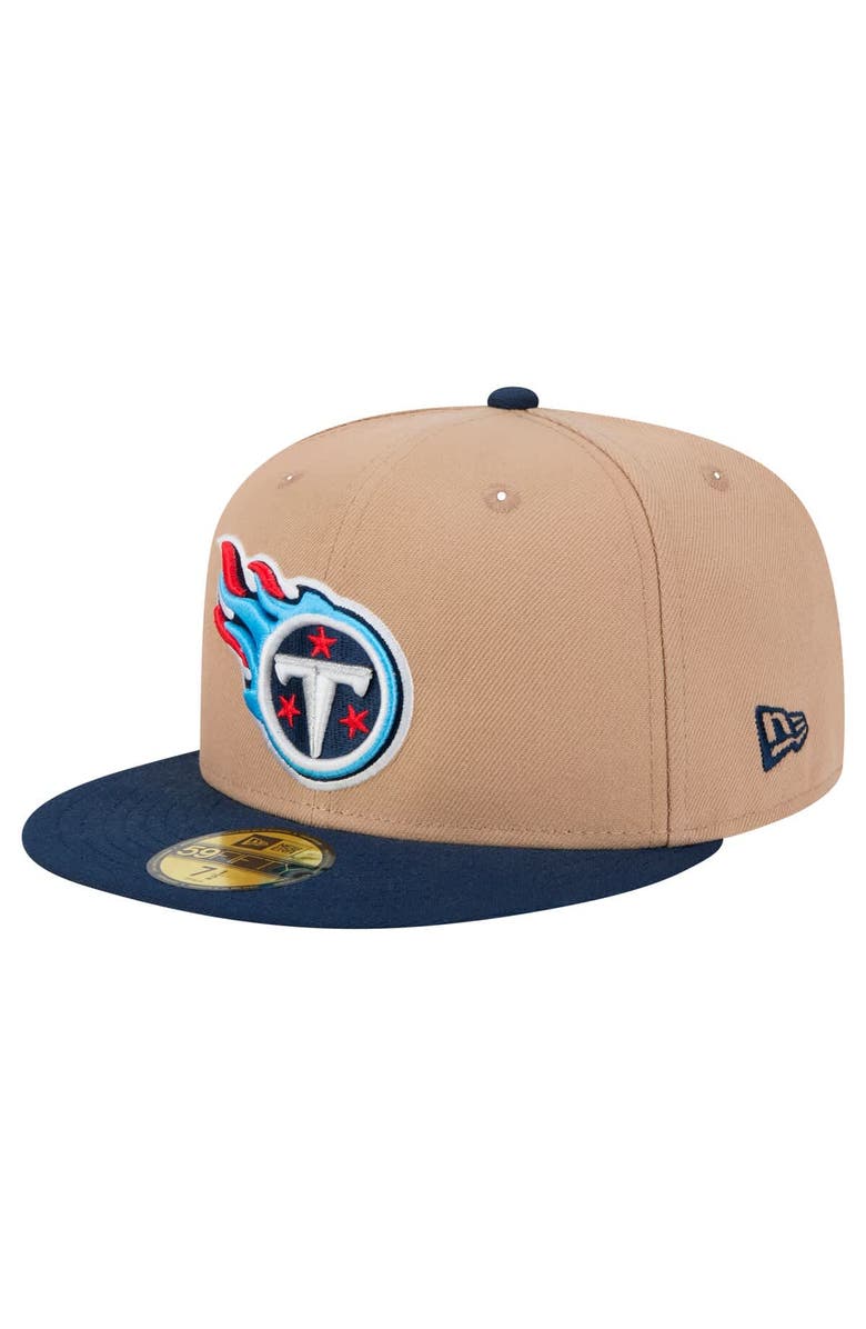New Era Men's New Era Tan Tennessee Titans   Logo Main 59FIFTY Fitted Hat, Main, color, Tan