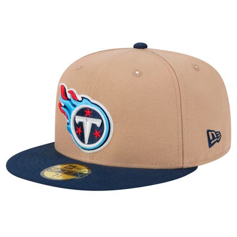 Men's New Era Tan Tennessee Titans   Logo Main 59FIFTY Fitted Hat