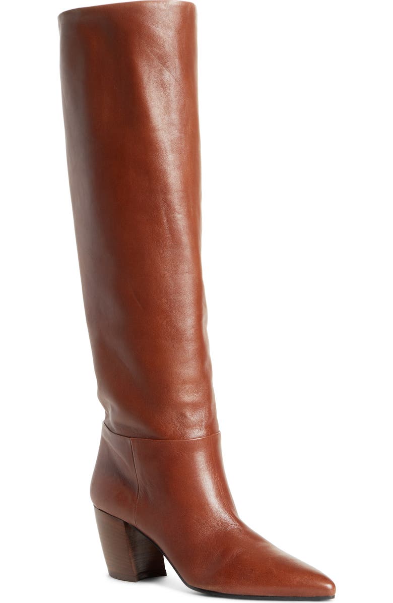 Prada Tall Pointy Toe Boot, Main, color,