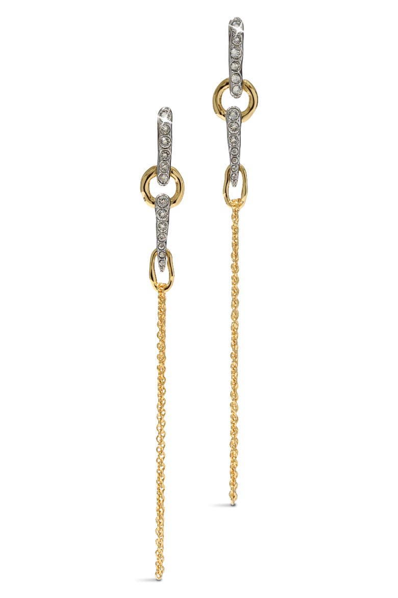 Solanales Crystal Linked Spear Drop Earrings, Main, color, CRYSTALS