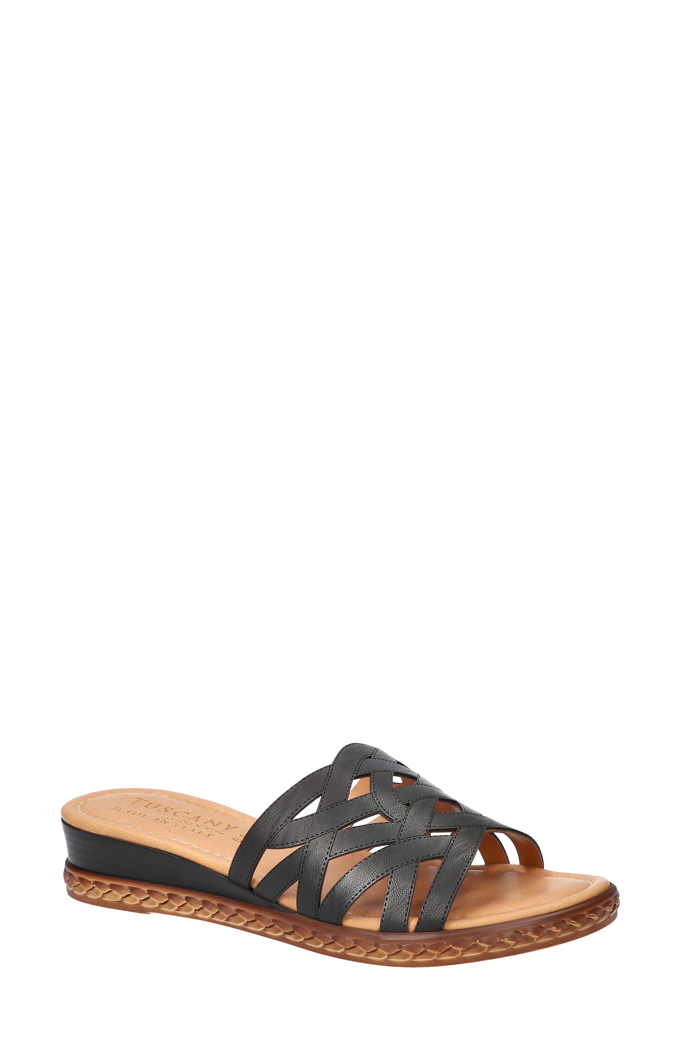 EASY STREET Edda Slide Sandal, Main, color, Black